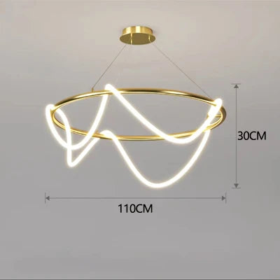 Post-Modern Restaurant Notes Long Hose Lamp Creative Bar Cafe Shop Art Front Desk Designer Chandeliers