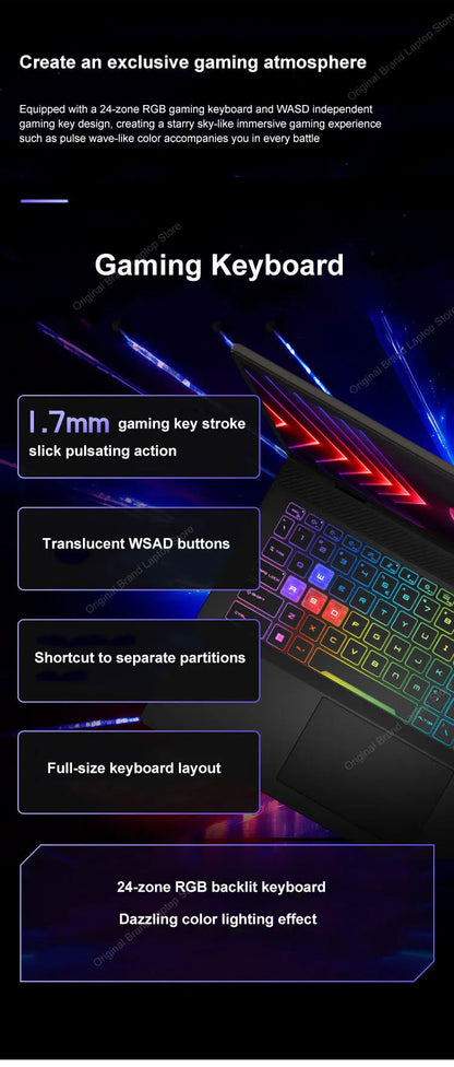 2024 MSI Sword 16 HX Laptop 16 Inch 2.5K QHD 240Hz IPS Screen Notebook i7-14700HX 16GB 1TB SSD RTX4060 Gaming Netbook Computer
