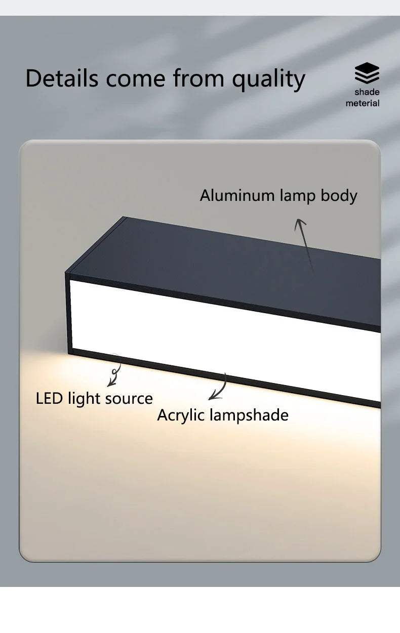 Ceiling lamps for kitchen, living room, ceiling lights led bedroom, dining room, Nordic modern aisle, balcony strip light