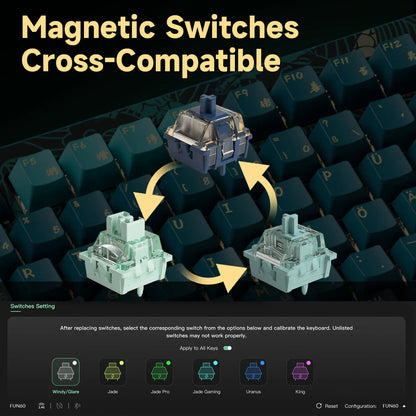 Akko MOD007 HE Year of Dragon Rapid Trigger Mechanical Keyboard 75% Magnetic Switch RGB 8K Polling Rate RT0.01mm Gaming Keyboard