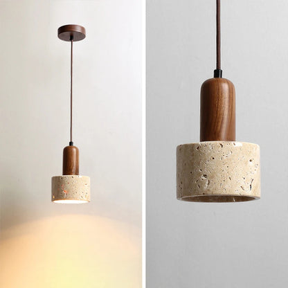 Yellow cave stone wabi-Sabi wind bedroom bedside chandelier Creative cream style homestayretro medieval restaurant small chandel