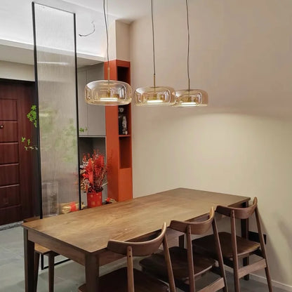 Glass LED Pendant Light for Kitchen, Restaurant, Hanging Lamp, Modern Bedroom, Bedside Shop Decoration, Ceiling Chandeliers, Lustres Decor