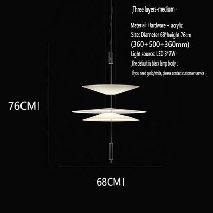 Modern Flying Saucer LED Pendant Lights Personality Home Decor Hanging Lamp Dining Table Bar Living Room Artistic UFO Chandelier