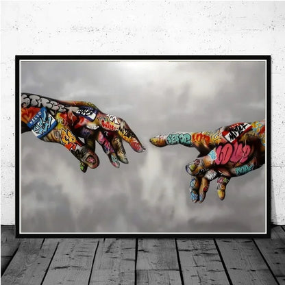 Canvas Wall Art Painting Abstract Banksy Graffiti Art Picture Funny Monkey Street Pop Wall Art Posters for Home Bedroom Decor