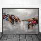 Canvas Wall Art Painting Abstract Banksy Graffiti Art Picture Funny Monkey Street Pop Wall Art Posters for Home Bedroom Decor