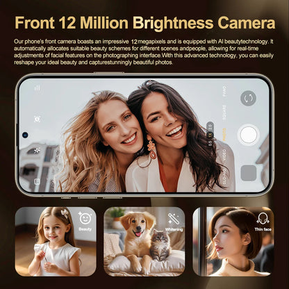 FUFFI X7 Pro Smartphone Cellphone Android 14 6.56 inch Screen,12+512GB 24+48MP Mobile phone 5800mAh Google Play Store Phone