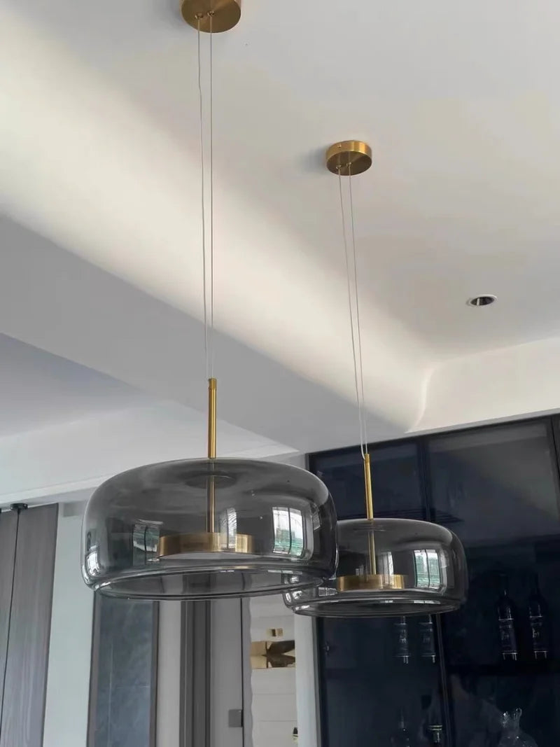 Glass LED Pendant Light for Kitchen, Restaurant, Hanging Lamp, Modern Bedroom, Bedside Shop Decoration, Ceiling Chandeliers, Lustres Decor