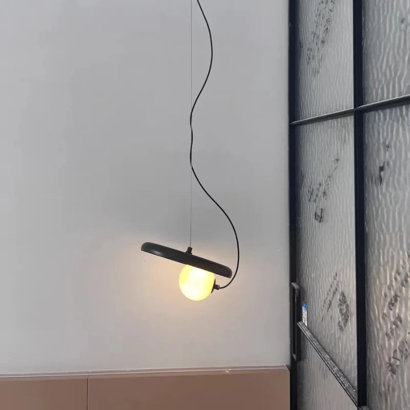 Danish minimalist restaurant circular magnetic pendant lights modern living room bedroom bedside bar table hanging lamps fixture