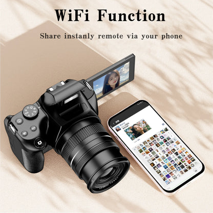 4K HD Digital Camera for Photography Auto Focus 12X Optical Zoom Vlogging Camera for YouTube 72MP WiFi Livestream Video Cameras