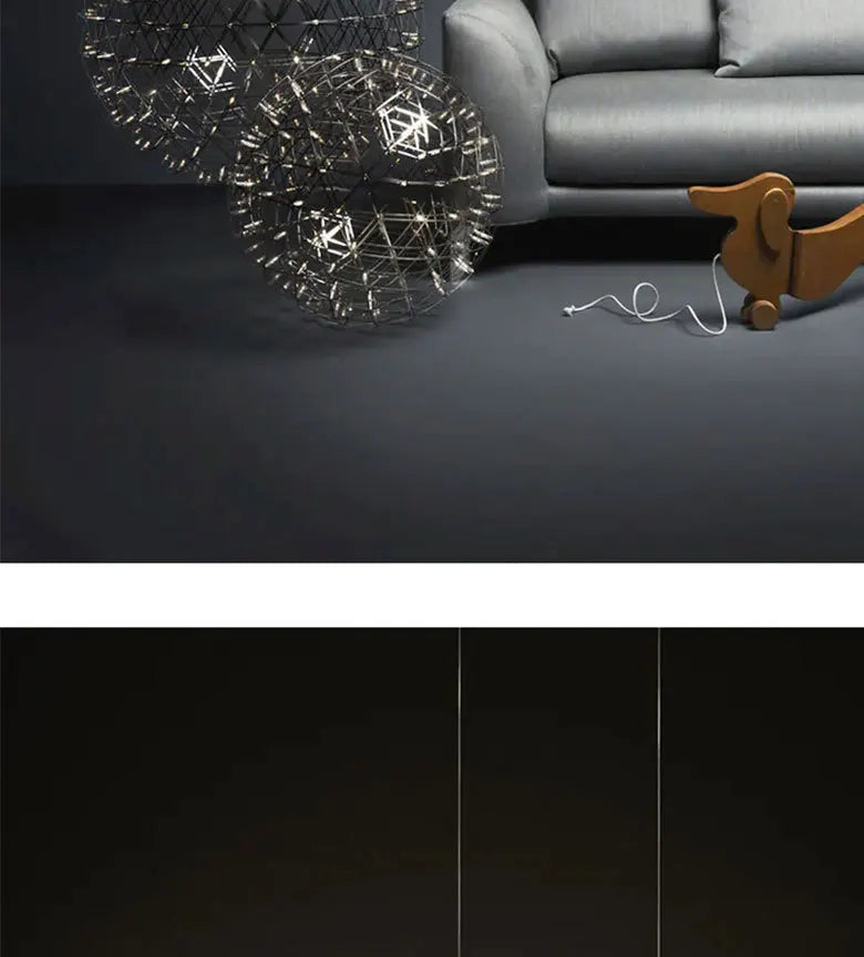 Chandelier Shop Commercial Spark Ball Full Sky Star Milk Tea Shop Restaurant Exclusive Network Bar Creative Art Decoration Light