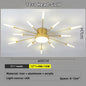 Led Firework Chandelier Dimmable For Living Room Bedroom Milk Yellow Ceiling Chandelier Dining Room LED Ceiling Lamp With Remote