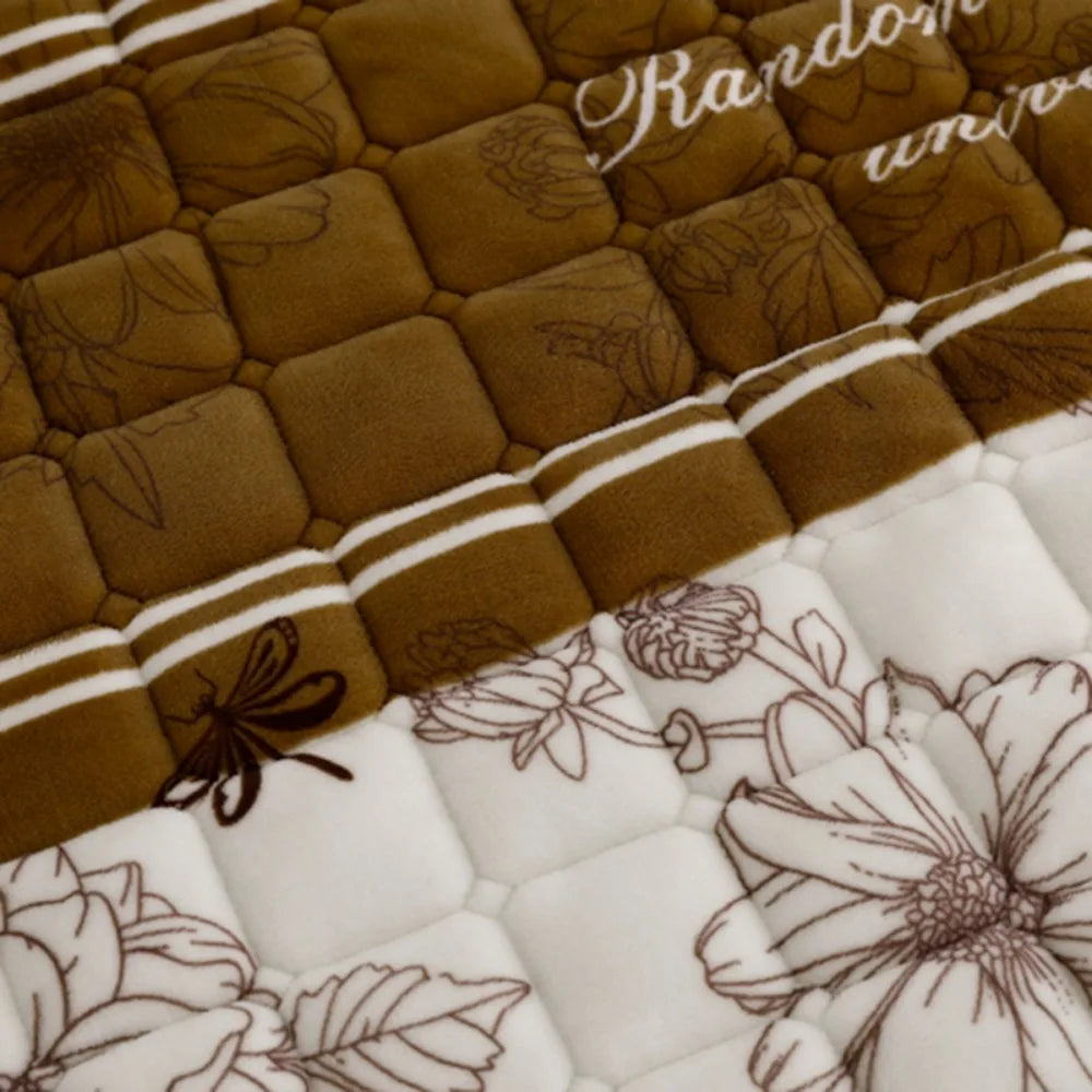 Fleece Topper Mattress Foldable Pad Sleeping Mat on The Floor Tatami Orthopedic Pillow Top Double Bed Bedroom Furniture Futon