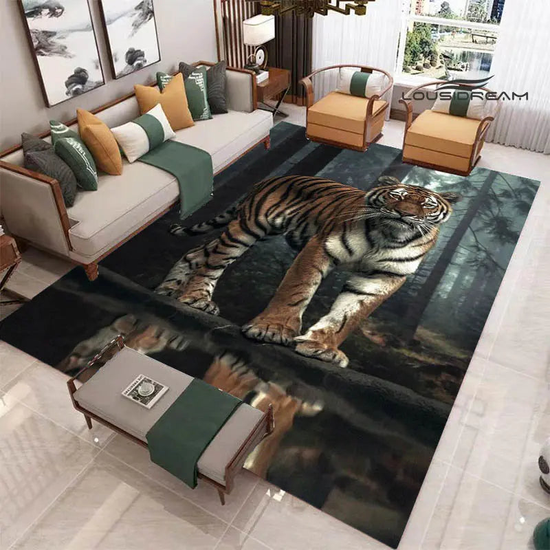 3D tiger printed carpet Fashion yoga mat Photography prop room decor  area rug  carpets for living room