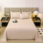 3PCS Solid Color Flat Sheet With English Embroidery Pillowcases Soft & Breathable Bed Sheet Hotel Quality Microfiber Bed Cover