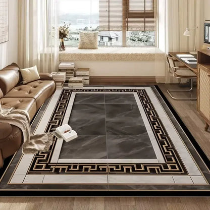 Retro Versace Style CARPET FOR LIVE ROOM Non-slip Bedroom Soft Large Rug Hall Decoration Washable Floor Mats Customizable Ковер