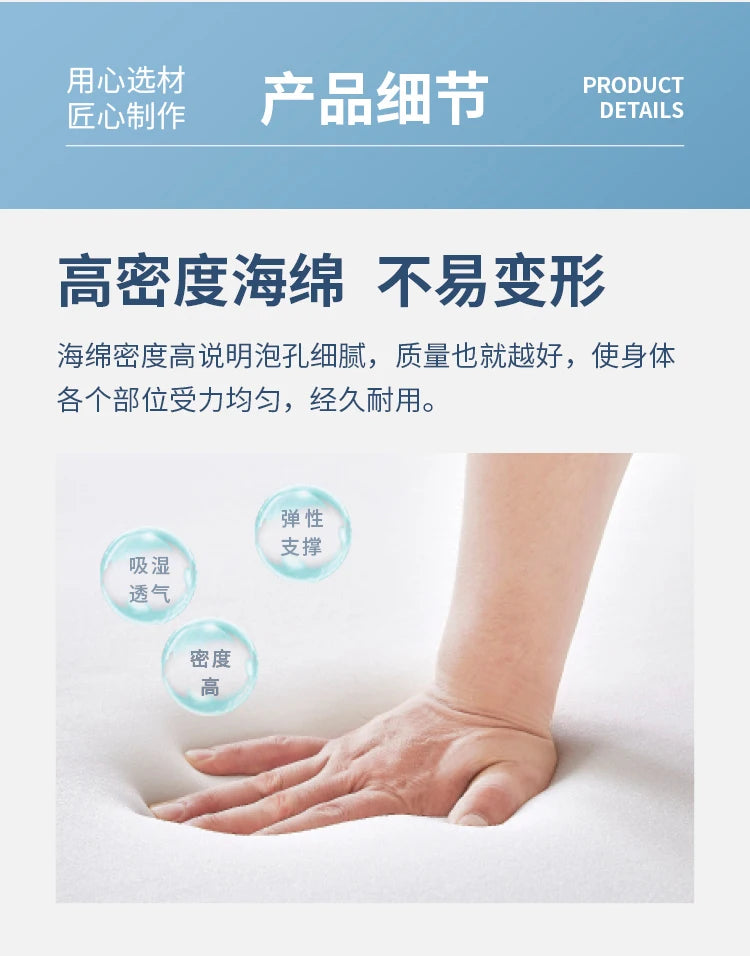 Compact Memory Foam Folding Mattress Office Nap Bed Compact Tatami Yoga Mat Foldable Sponge Mattress Portable Single Bed for Eas