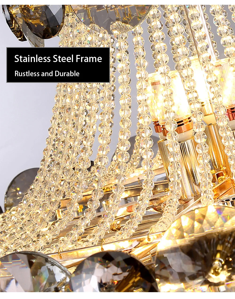 2024 Modern Large Luxury Living Room Chandeliers for Staircase Designer Crystal Pendant Lamps Home Decor Lighting Lustre Fixture