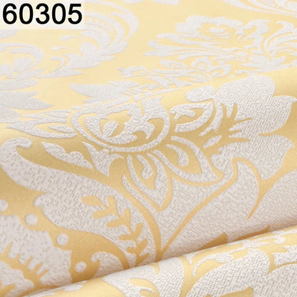 European 3D Relief Embossed Damask Wallpaper Bedroom Living room Background Floral Pattern 3D Textured Wall Paper Home Decor