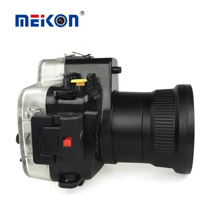 Meikon 40 M 130ft Waterproof Underwater Camera Housing Diving Kasus untuk Canon EOS DSLR 80D Digital Kamera Scuba Pakaian
