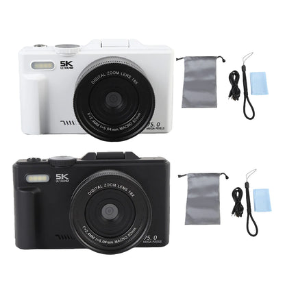 Camera with Flash 18XAF Autofocus Compact High Definition 5K Digital Camera Portable 3 Inch  Screen for Video