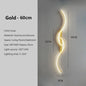 LED Wall Lamp 60/80/100CM Smart Remote Control Adjustable Color Temperature Brightness Bedroom Bedside Living Room Wall Sconces