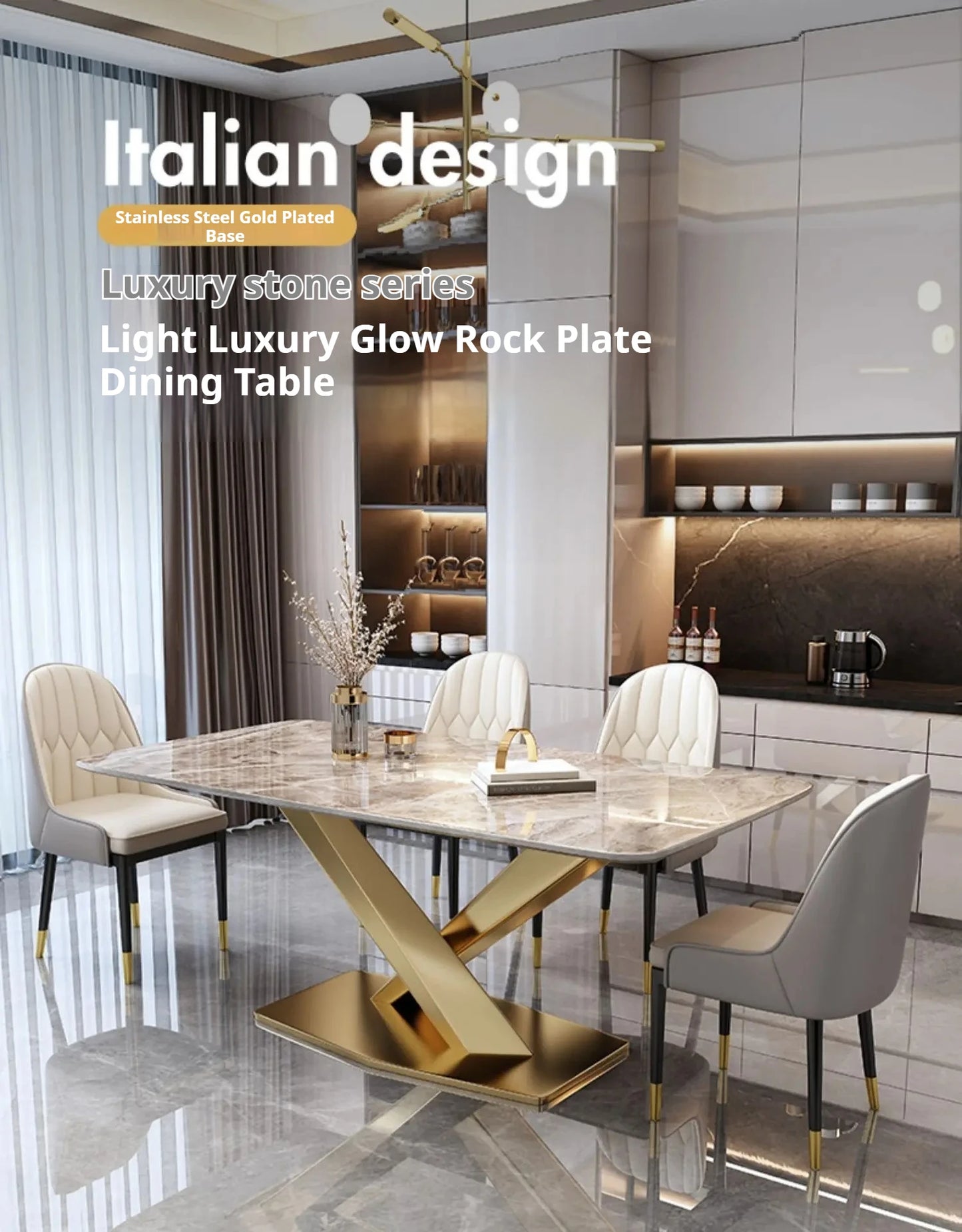 Luxury Dining Table Manger Chair Set Living Room Console Table Dressing Gold Space Savers Multifunction Yemek Masaları Furniture