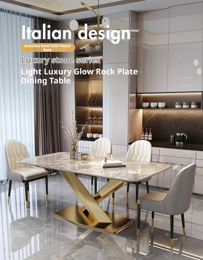Luxury Dining Table Manger Chair Set Living Room Console Table Dressing Gold Space Savers Multifunction Yemek Masaları Furniture