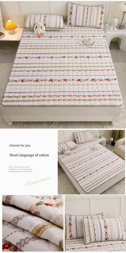 Fleece Topper Mattress Foldable Pad Sleeping Mat on The Floor Tatami Orthopedic Pillow Top Double Bed Bedroom Furniture Futon