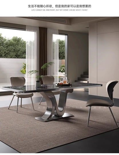 Kitchen Luxury Dining Table Modern Study Large Industrial Bar Living Room Home Furniture Mesas De Comedor Extended Garden JGY