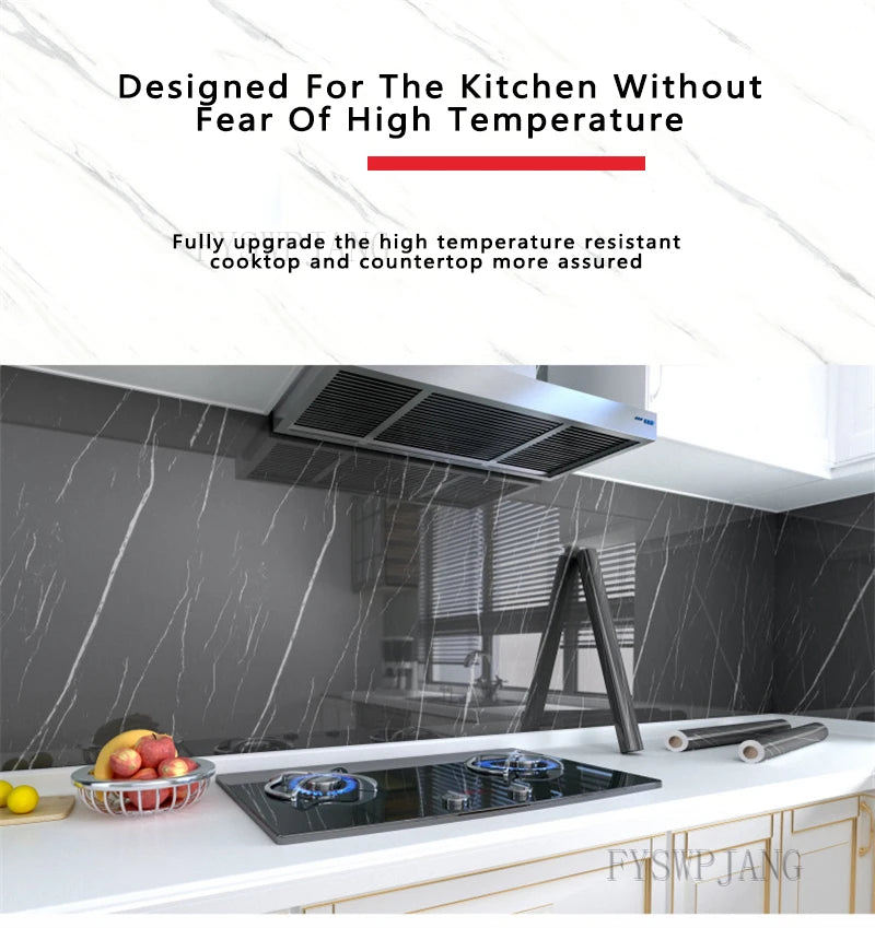 40cm Width Marble Self Adhesive Wallpaper Vinyl Wall Stickers Waterproof Contact Paper For Kitchen Decorative Film Home Decor