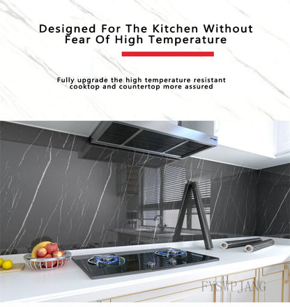 40cm Width Marble Self Adhesive Wallpaper Vinyl Wall Stickers Waterproof Contact Paper For Kitchen Decorative Film Home Decor