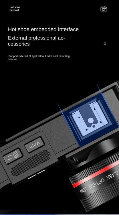 D100 4K HD 70 Million DSLR Digital Camera Recording Function, Supports WIFI, Night Camera Function, Autofocus Digital Camera