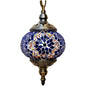 Turkish Moroccan Mosaic Hanging Ceiling Lamp E27 Decorative Glass Globe Fixture Romantic Restaurant Club Single Head Chandelier