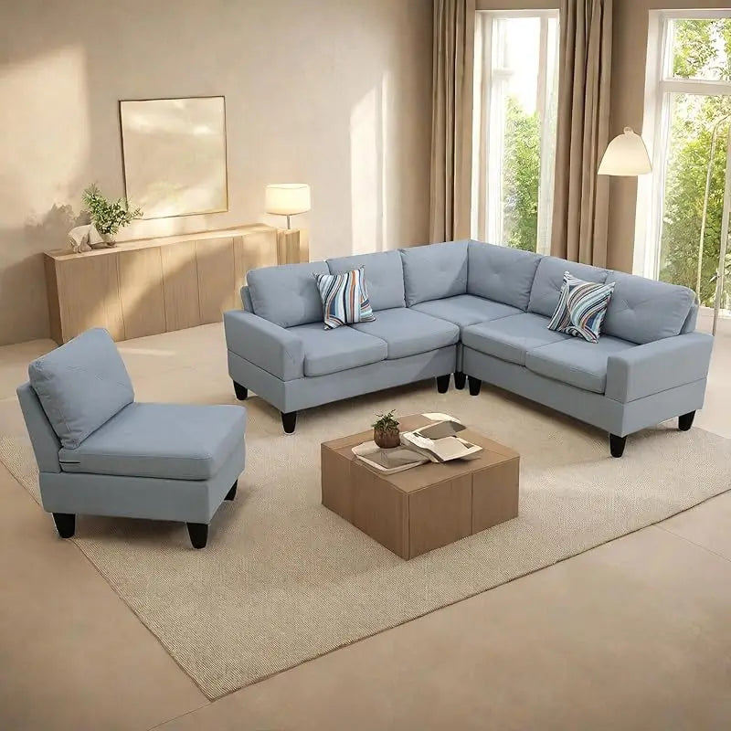 Cars Sofa for Living Room Set 3 Piece Modern Decor Loveseat Set with Arms and Nailhead,Includes Couch and A