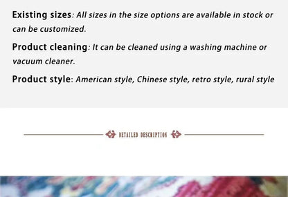 Persian Style Carpet for Living Room Home Decoration Retro Lounge Rug Soft Bedroom Carpet Non-slip Bedside Mats Washable 200x300