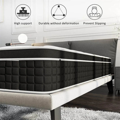 Mattress Queen King Size Latex Gel High Density Memory Mattress Rolled up Packing Pocket Coil Mattress