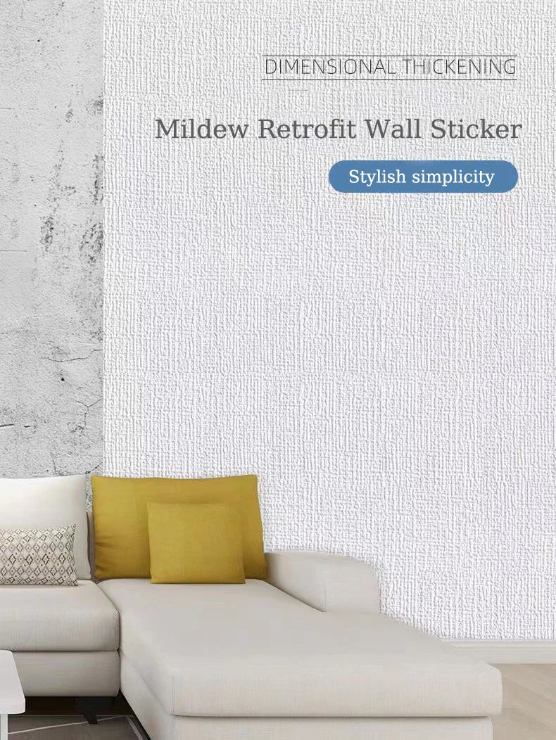DIY Linen 3D Foam Self-adhesive PVC Solid Color Thickened Waterproof Background Wall Renovation Wallpaper Wall Stickers