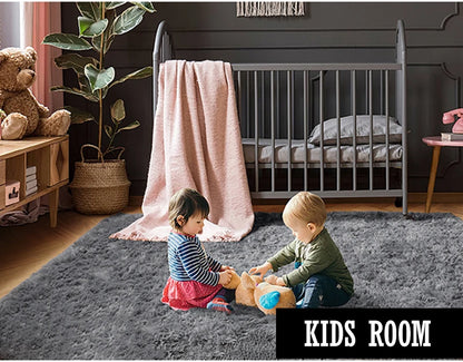 Grey Area Rugs for Living Room Bedroom carpet Soft Plush Fluffy Rug for Dorm Room Classroom Home Office Nursery Thick Carpet