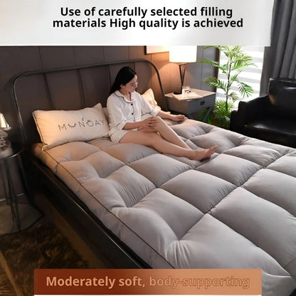 Summer thickening tatami mattress Feather down soft mattress foldable futon folding soft mattresses