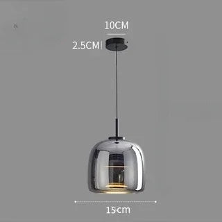 Glass LED Pendant Light for Kitchen, Restaurant, Hanging Lamp, Modern Bedroom, Bedside Shop Decoration, Ceiling Chandeliers, Lustres Decor
