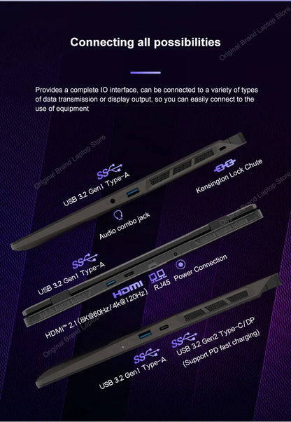 2024 MSI Sword 16 HX Laptop 16 Inch 2.5K QHD 240Hz IPS Screen Notebook i7-14700HX 16GB 1TB SSD RTX4060 Gaming Netbook Computer