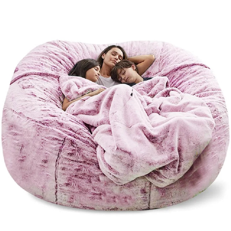 Soft Warm 180*90cm Fur Giant Removable Washable Bean Bag Bed Cover Comfortable Living Room Furniture Lazy Sofa Coat