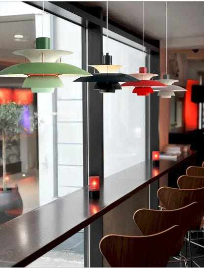 Danish Design Pendant Lights Colorful Umbrella Led Hanging Lamp Living Room Lustre Kitchen Chandeliers Droplight