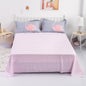 Abstract Geometric Stripe Lines Flat Sheet 3 Pieces 100% Cotton Bed Sheet Soft Comfortable Bedding for Guestrooms and Bedroom