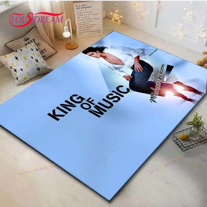 Fashion M-Michael-Jackson Printed  Carpets Living Room Anti-Skid Area Rug Kids Bedroom Mats Yoga Mat Large Carpet Decor