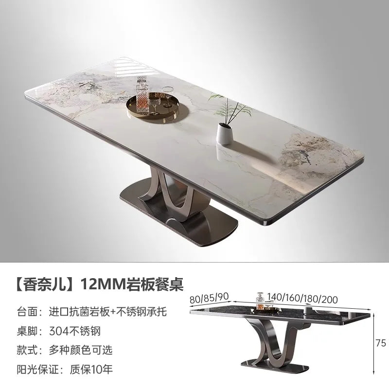 Kitchen Luxury Dining Table Modern Study Large Industrial Bar Living Room Home Furniture Mesas De Comedor Extended Garden JGY