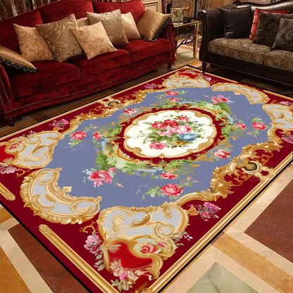 European Floral Carpets for Living Room Sofas Big Size Luxury Rugs Decoration Bedroom Carpet home Floor Mat tapis salon 카페트