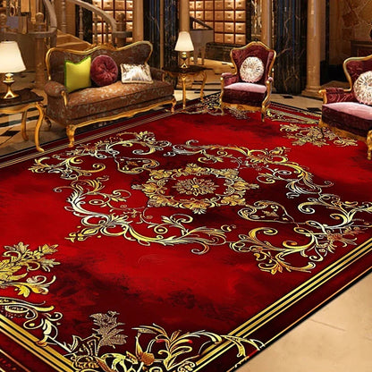 Gorgeous Retro European Carpet Living Room Large Area Decoration Sofa Area Rugs for Bedroom Cloakroom Non-slip Floor Mats