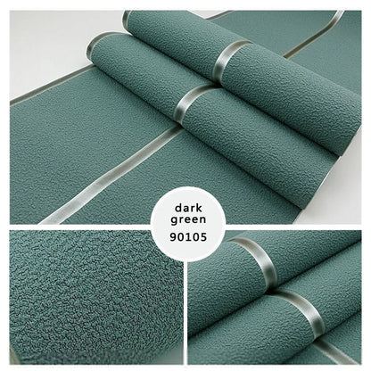 9.5m Roll Modern Deerskin Velvet Wallpaper Non-woven Fabric 3D Stripe Living Room Bedroom TV Background Wall Stickers טפט לקיר