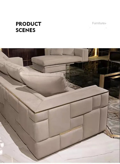 Luxury Furniture Sectional Corner Couch 1+2+3 Luxury Furniture Set Italian Modern Living Room Sofa Sets